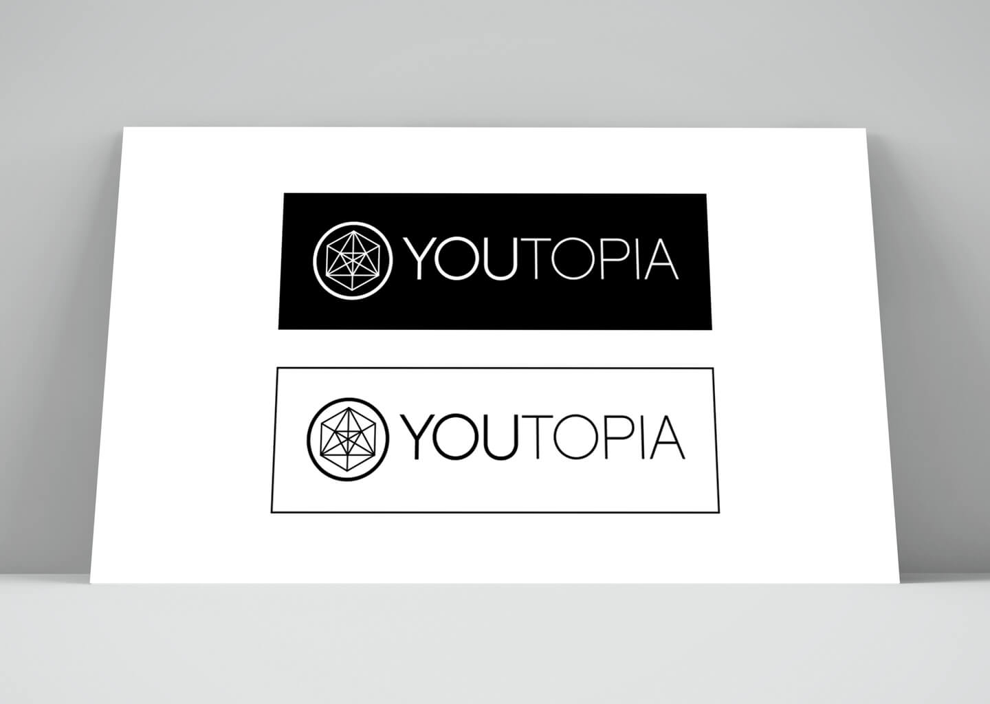 Solid colour logos for Youtopia branding