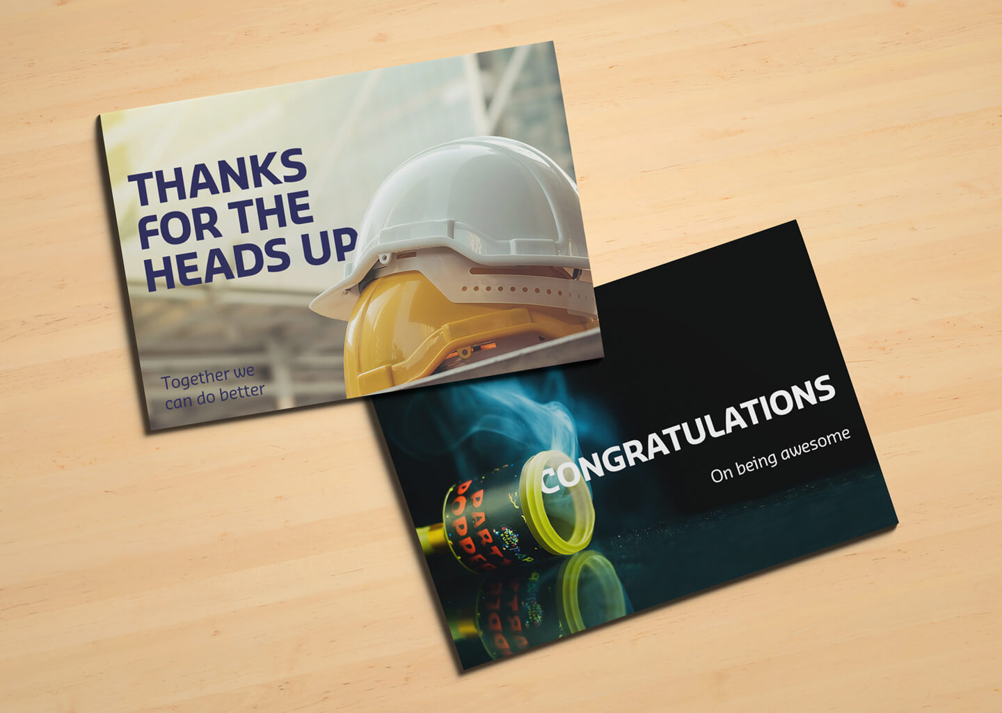 Staff recognition cards