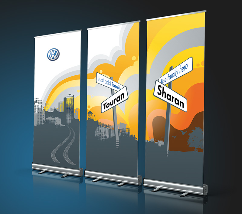 VW vehicle launch graphics